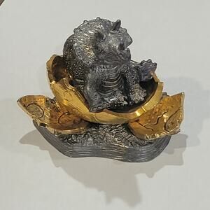 MICHAEL RICKER 1993 Limited Hatching Triceratops Figurine Pewter 2086 of 3000